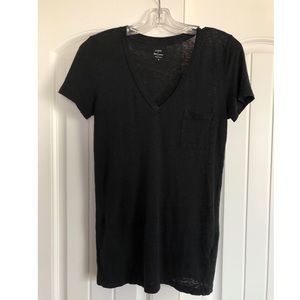 J. Crew Tops - Jcrew black linen pocket tee J. Crew Tops - Jcrew black linen pocket tee